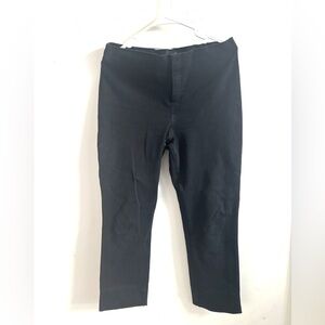 MM LaFleur Womens Washed Black Pants Size 8 Stretchy Straight Leg Cropped Career